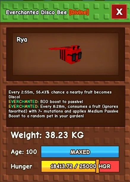Huge Everchanted Disco Bee 38kg — Account account