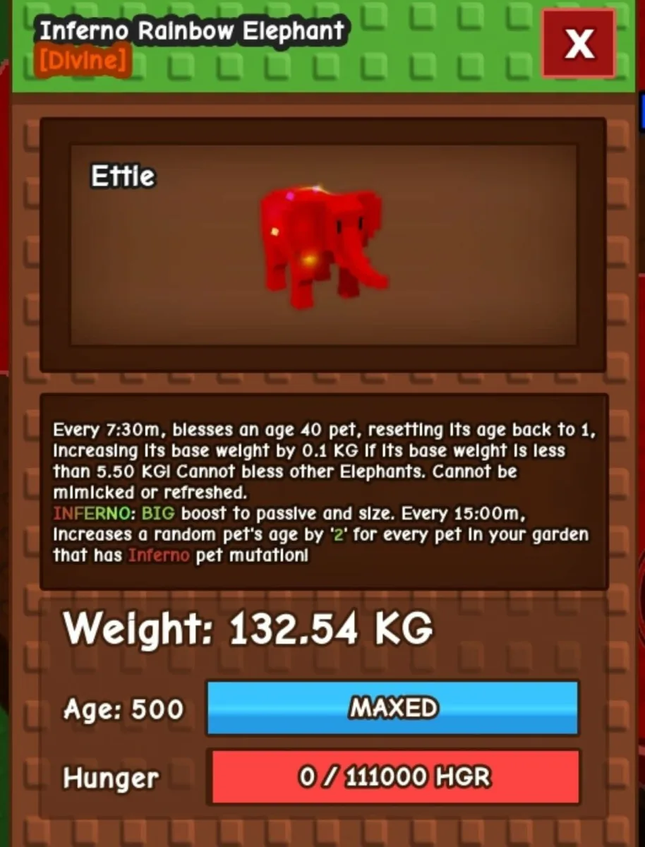 RAINBOW HATCHED ELEPHANT (100KG+ AGE 500 RBH ELEP / ELEPHANT)