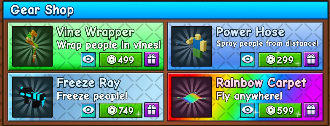 All Gear Shop (2146R ) - Grow a Garden 2