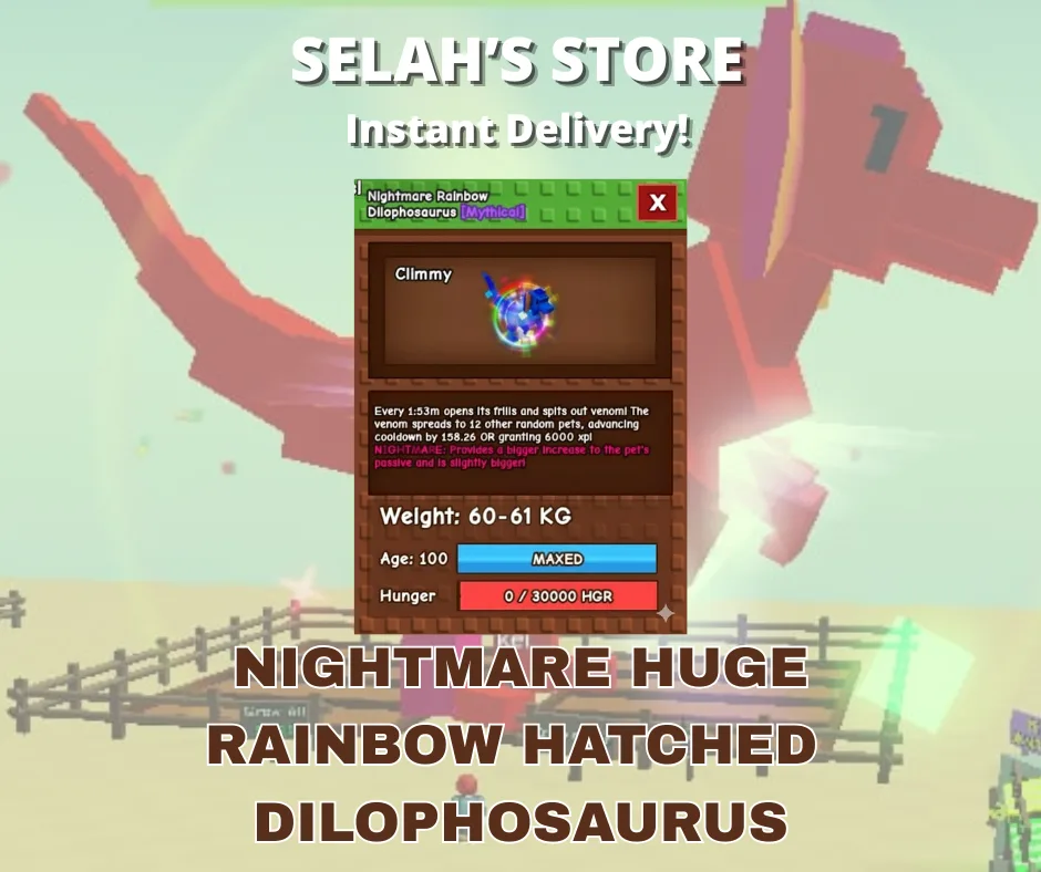 Rainbow Hatched Dilophosaurus 60kg+