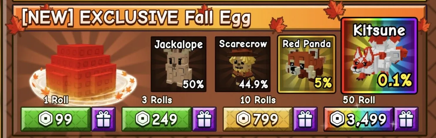 X3 FALL EGG