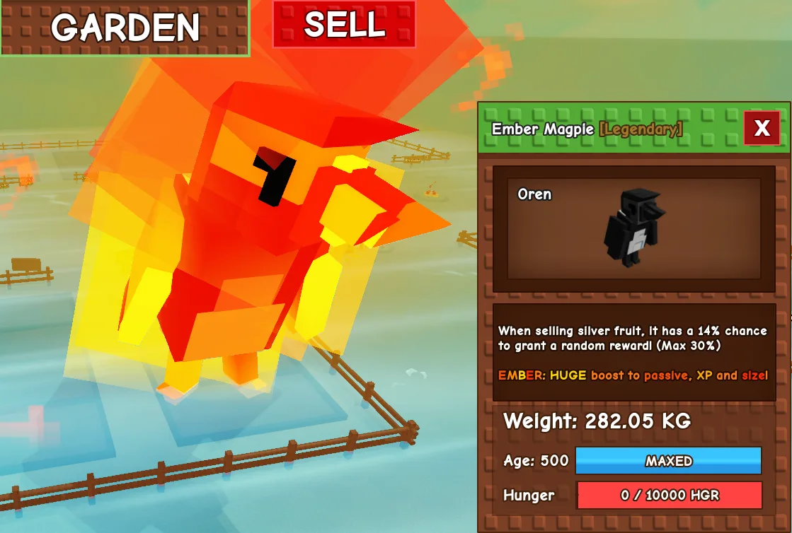 282.05kg Ember Magpie