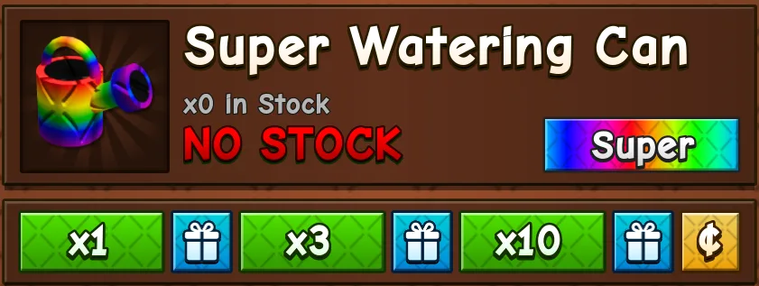 Super Watering Can x1 340R Gear Grow A Garden 2 Send via Gift - Instant Delivery(24/7 Online ) — Account account