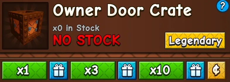 1x Owner Door Crate