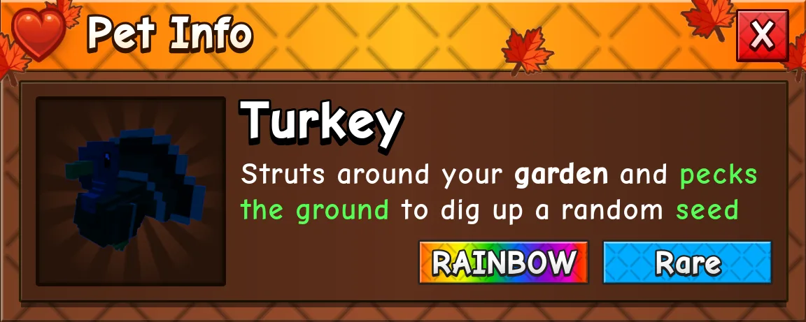 Turkey (Rare)