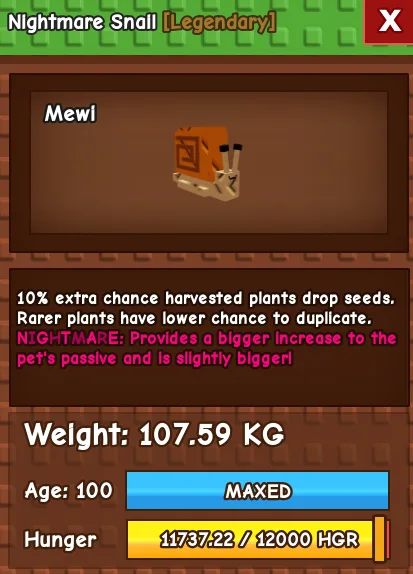 107KG-110KG SNAIL NIGHTMARE / EVERCHANTED! — Account account