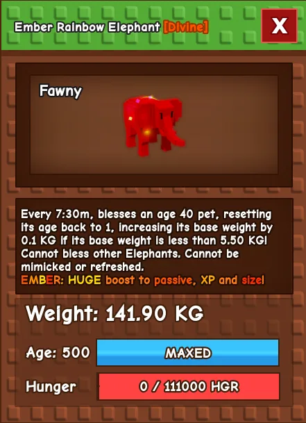 141.90KG SEMI HUGE RBH ELEPHANT ON HOLD INSTANT DELIVERY