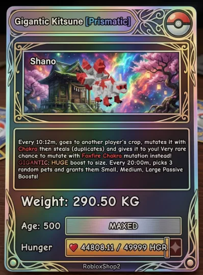 290.50KG SUPER GIGANTIC RED KITSUNE I 5 0 0 AGE l READY TO USE - 10:12 MIN CD - NO TOY LIMITED STOCK