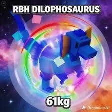 Rainbow Hatch Dilophosaurus RBH DILO 60-61KG,100 CLEAN NOT DUPED GUARANTEED — Account account