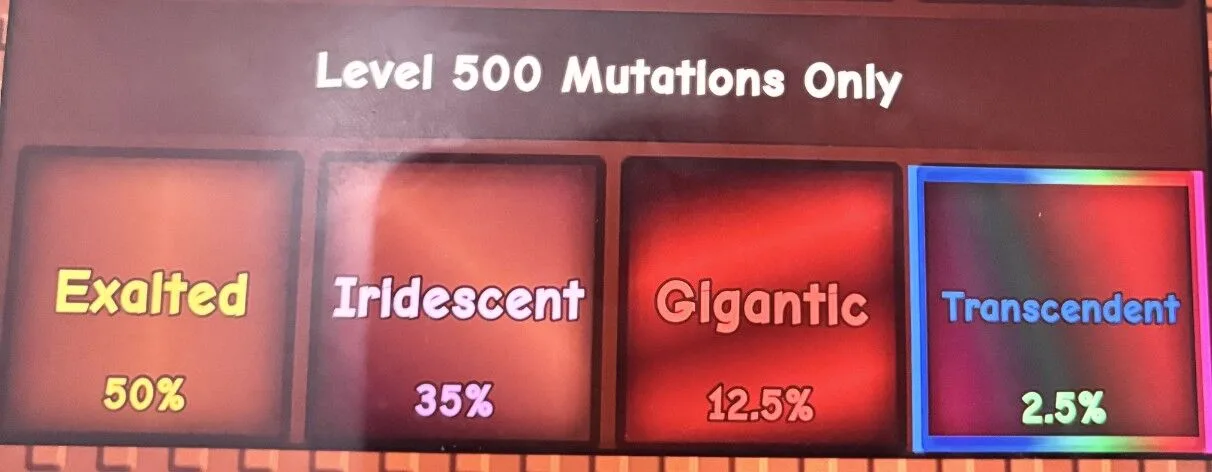 READY LEVEL 500 MUTATION SERVICE Grow A Garden