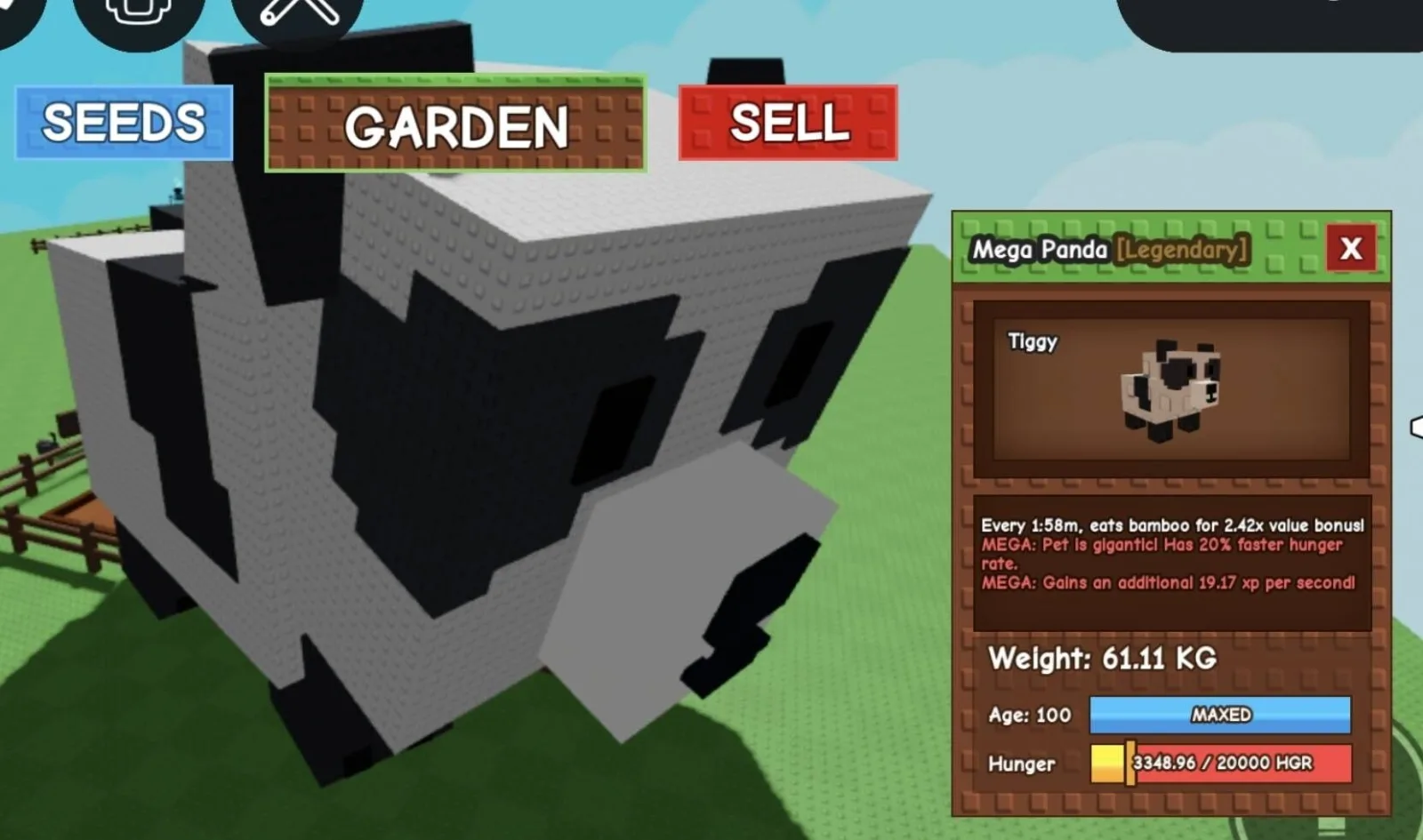 Huge MEGA Panda (black & white) - 61.11 KG (Age 100) — Account account