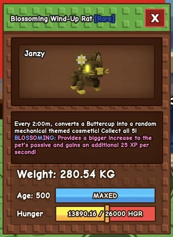 Blossoming WIND-UP RAT 280+ kg On-Hand Stock