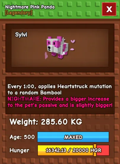 HUGE PINK PANDA NM / VENOM / EVER 280KG+ AGE 500