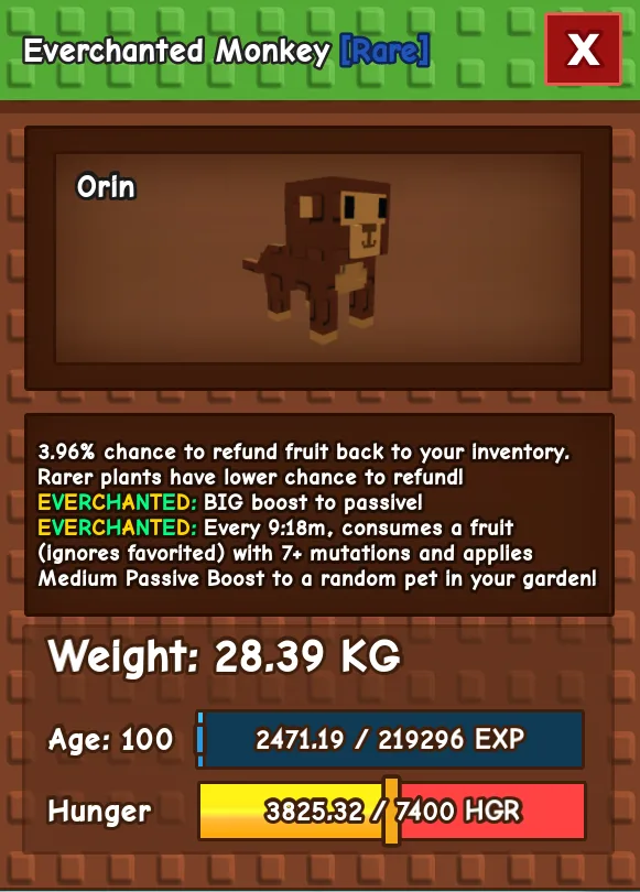 Everchanted Monkey Rare 28KG