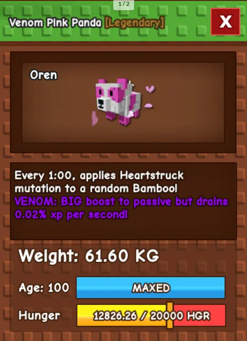 HUGE PINK PANDA NM / VENOM / EVER 60KG - 61KG — Account account