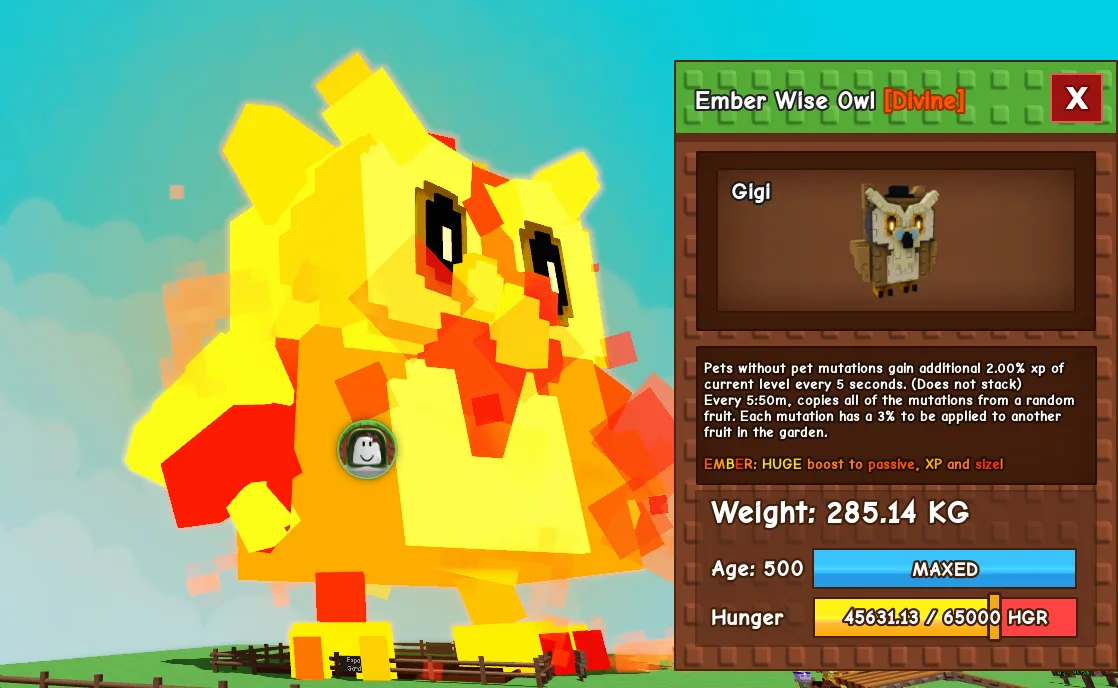 285.14kg Ember Wise Owl