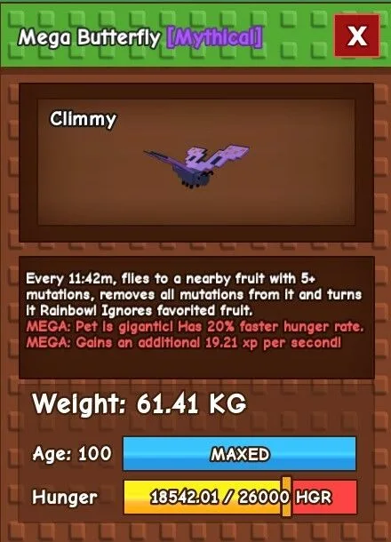 60KG - 61KG MEGA BUTTERFLY — Account account