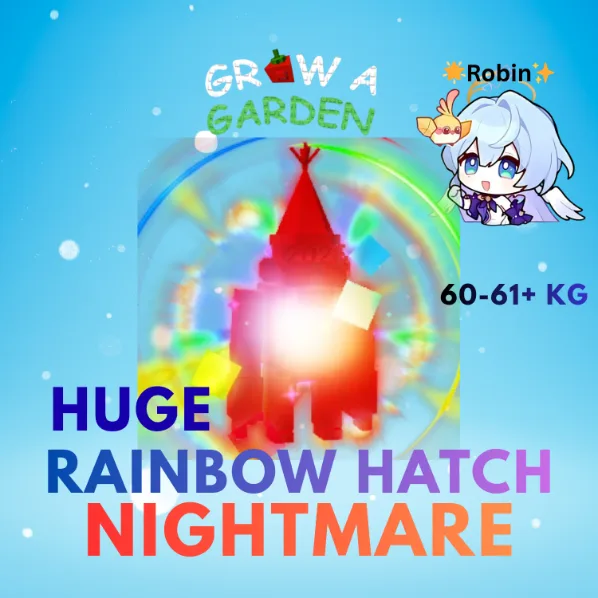 HUGE Nightmare Rainbow Hatch New Year's Chimp - 60-61+KG - Usefull Reward - Grow a Garden