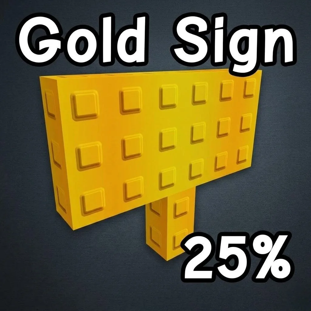 Gold Sign Grow a Garden 2 (Uncommon)