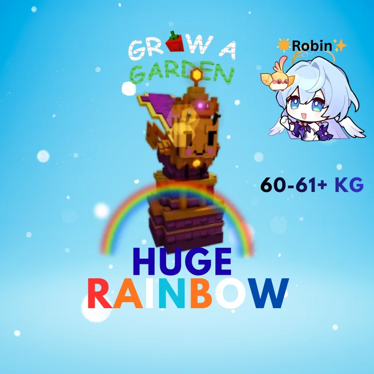 HUGE Rainbow Empress Bee - 60-61+KG - Not Hatched - Regular Empress Bee - Rainbow Mutation - Grow a Garden — Account account