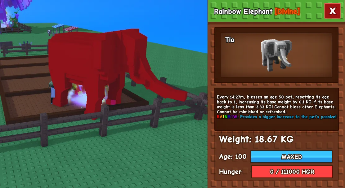18.67kg Rainbow Elephant Aura Farming not RBH — Account account