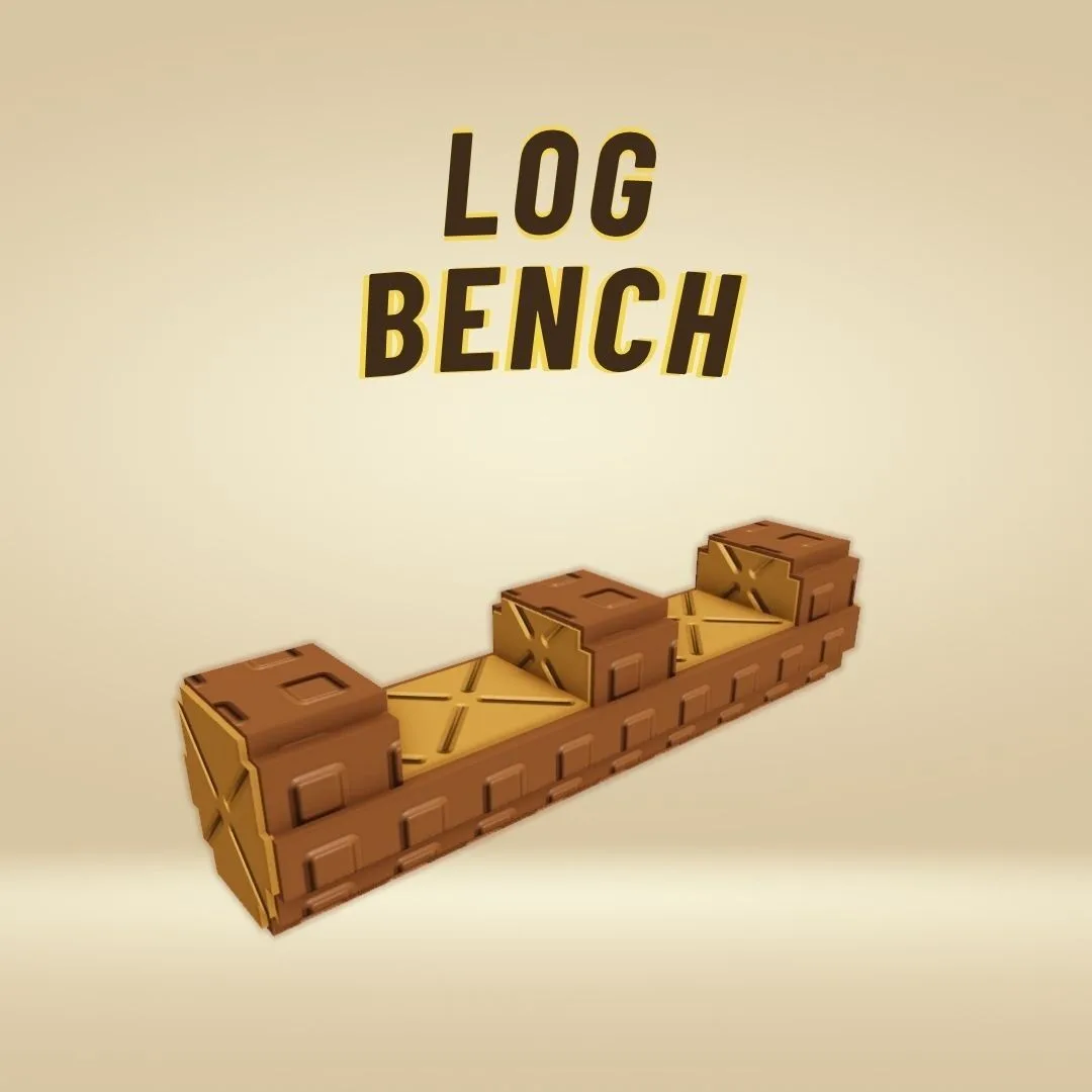 Log Bench INSTANT DELIVERY - Grow a Garden 2