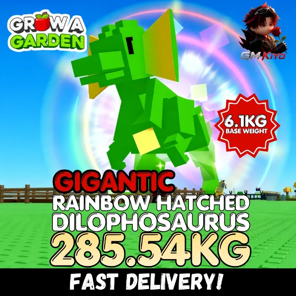 GIGANTIC Rainbow Hatched Dilophosaurus 285.54KG RBH Dilo Age 500 INSTANT DELIVERY