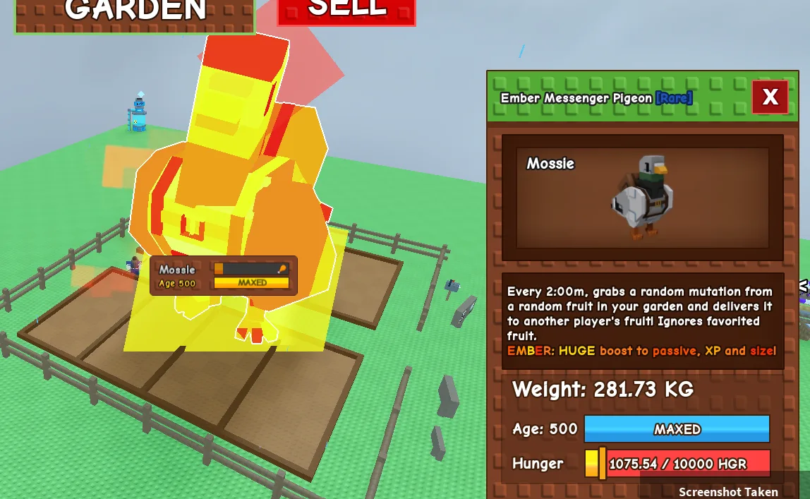 280KG+ Ember Messenger Pigeon Rare // super handsome // Age 500 MAXED // Mutation Transfer + HUGE Boost//not performer seal//i run out of tag others