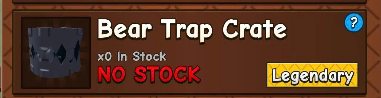 x1 Bear Trap Crate Grow A Garden2 Have Stock100