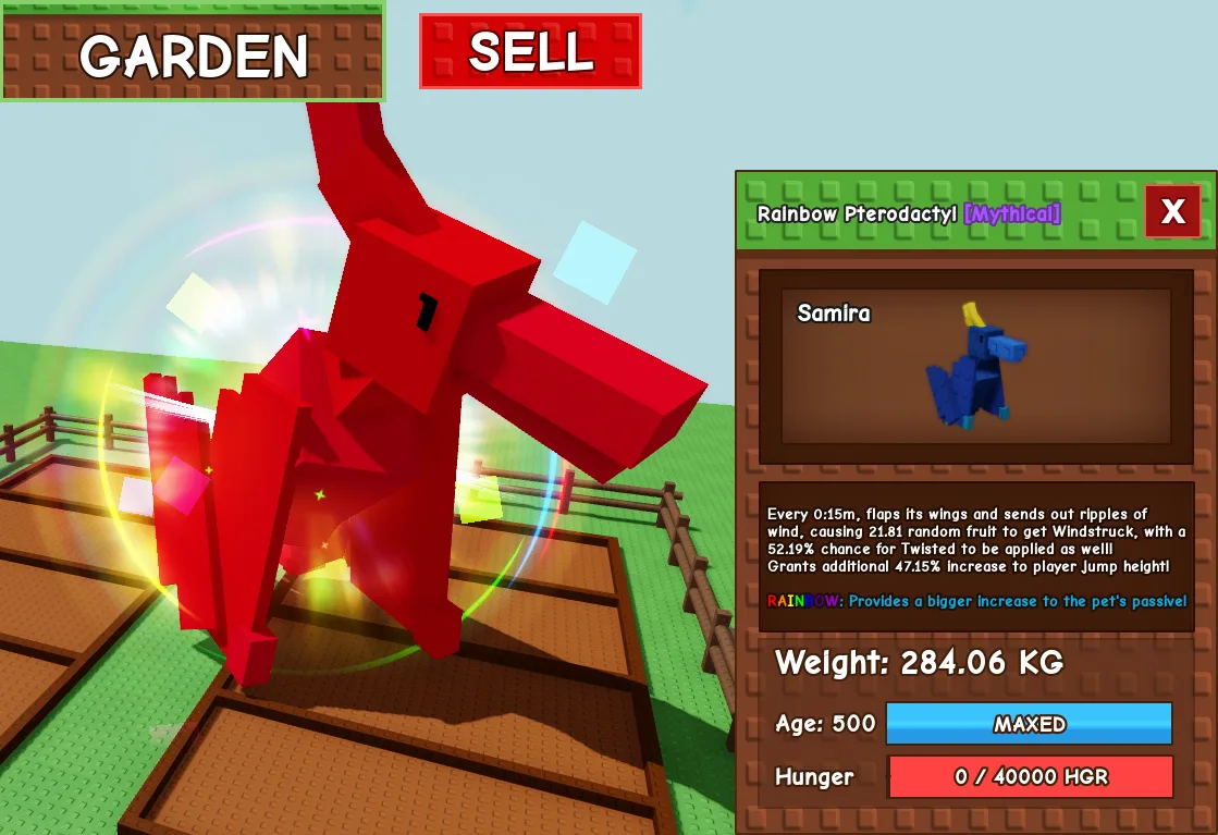 284.06kg Rainbow Pterodactyl