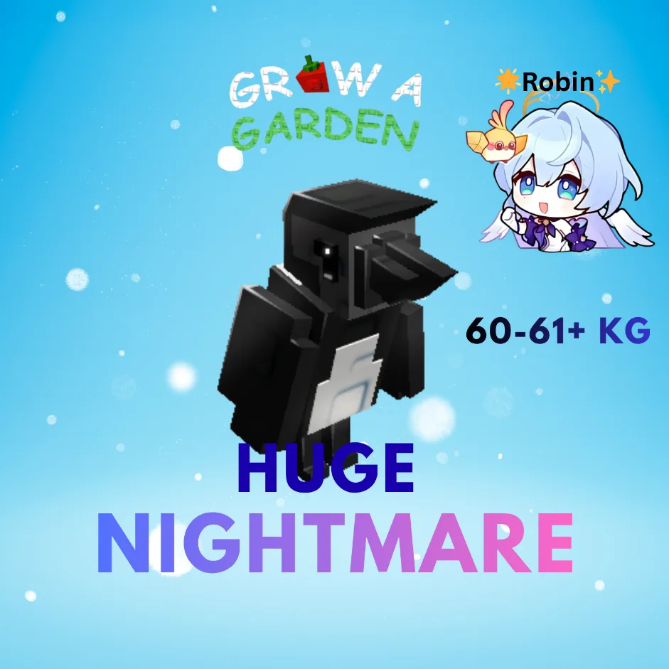 HUGE Nightmare Magpie - 60-61+ KG - Max Passive - GG Reward - Grow a Garden — Account account