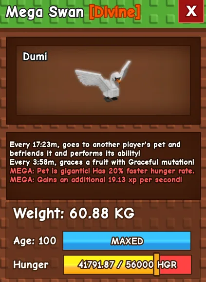 60KG - 61KG MEGA SWAN — Account account