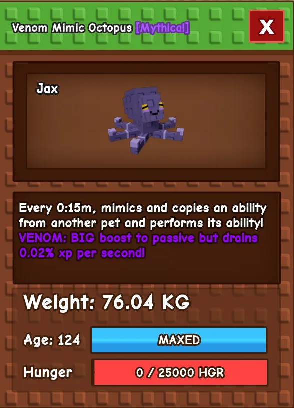 75KG+ VENOM MIMIC 15sec No Toy AGE BREAK 15s forever — Account account