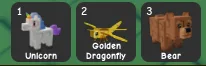 Combo 3 Pet - Unicorn - Dragonfly - Bear