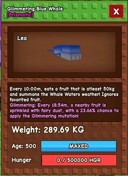 BLUE WHALE 60-61KG 280KG+ 500 AGE FASTTT DELIVERY