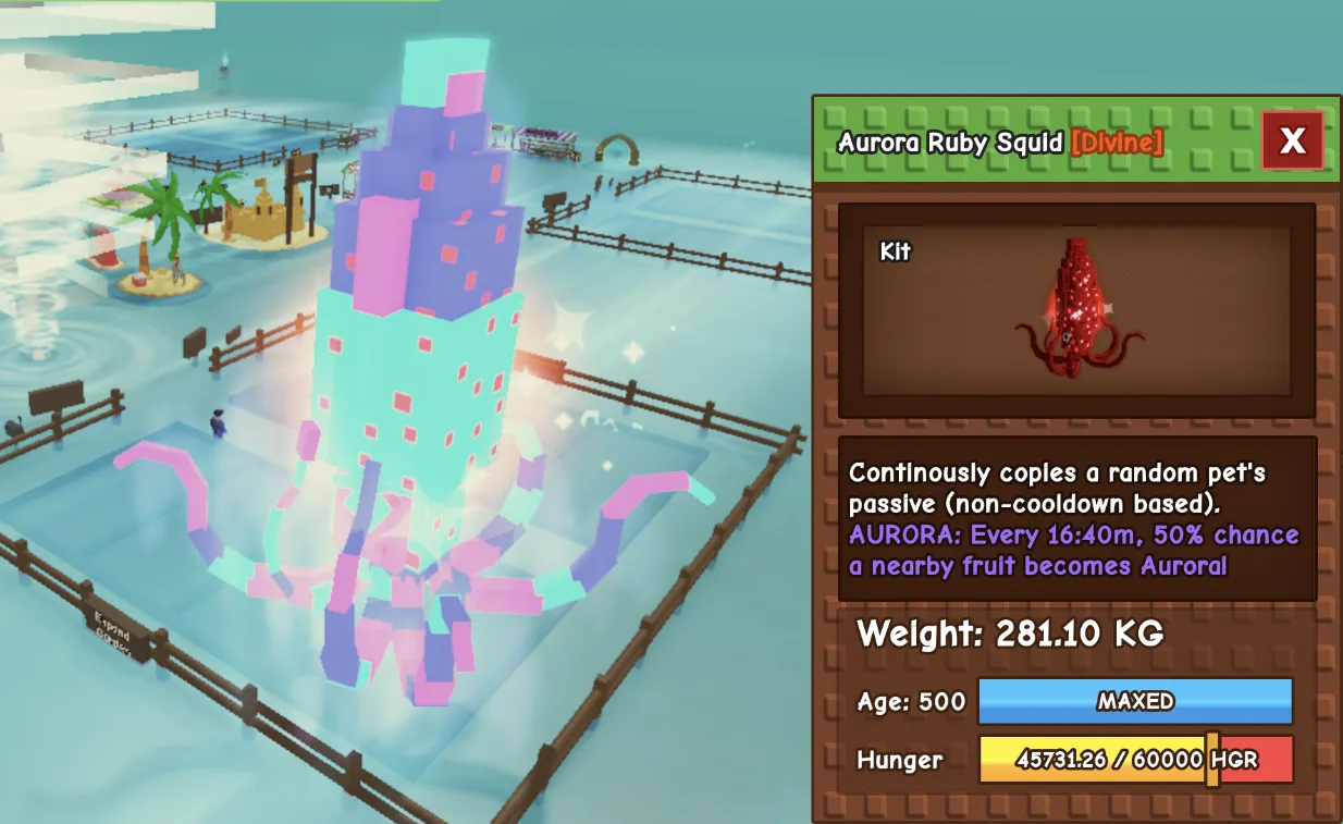 281.1kg Aurora Ruby Squid