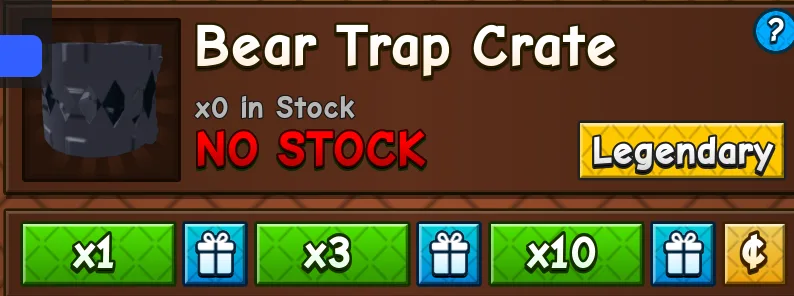 3x Bear Trap Crate