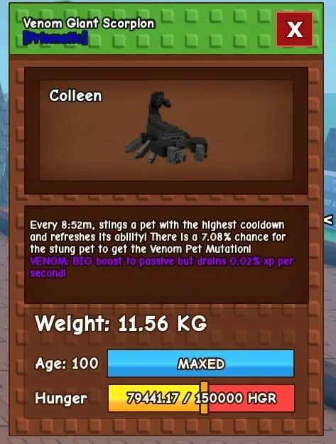 GIANT SCORPION 11KG LIMITED KG