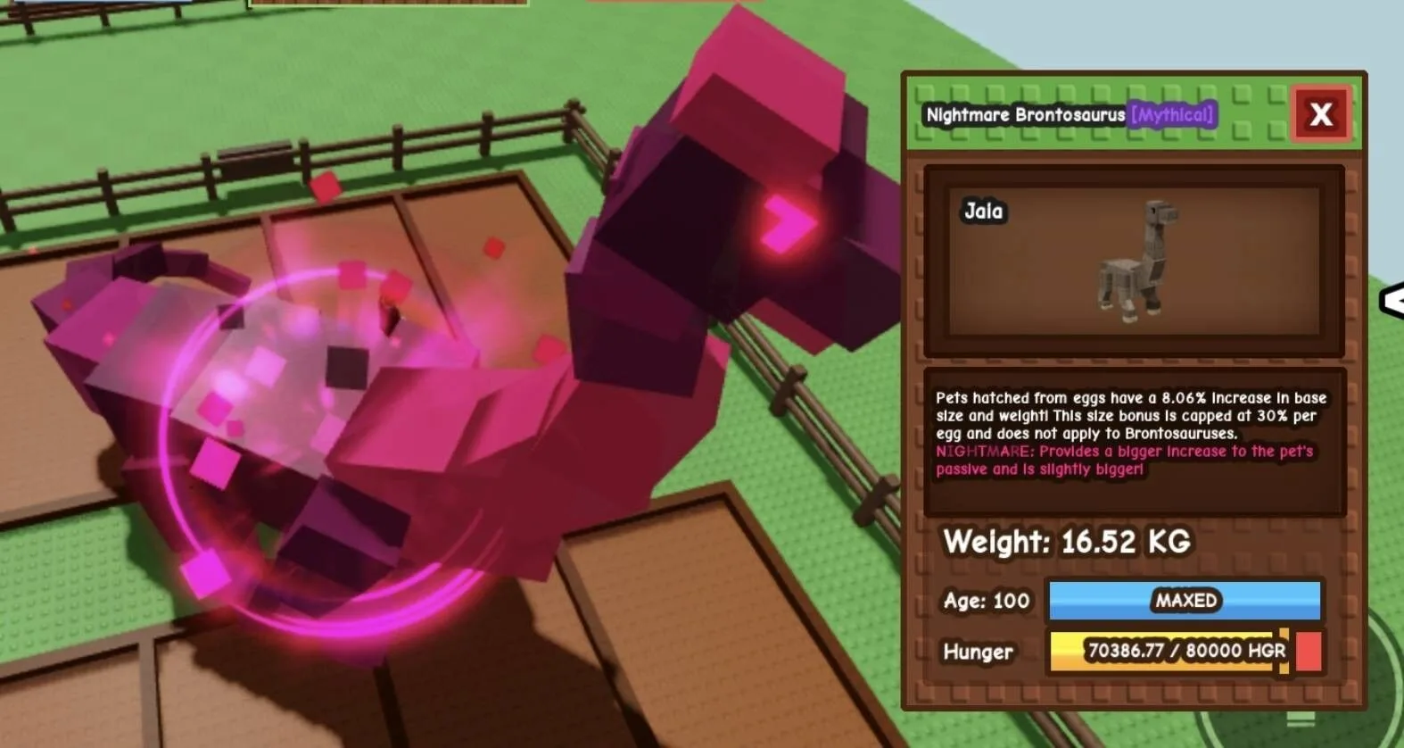 NIGHTMARE Brontosaurus - 16.52 KG (Age 100) — Account account