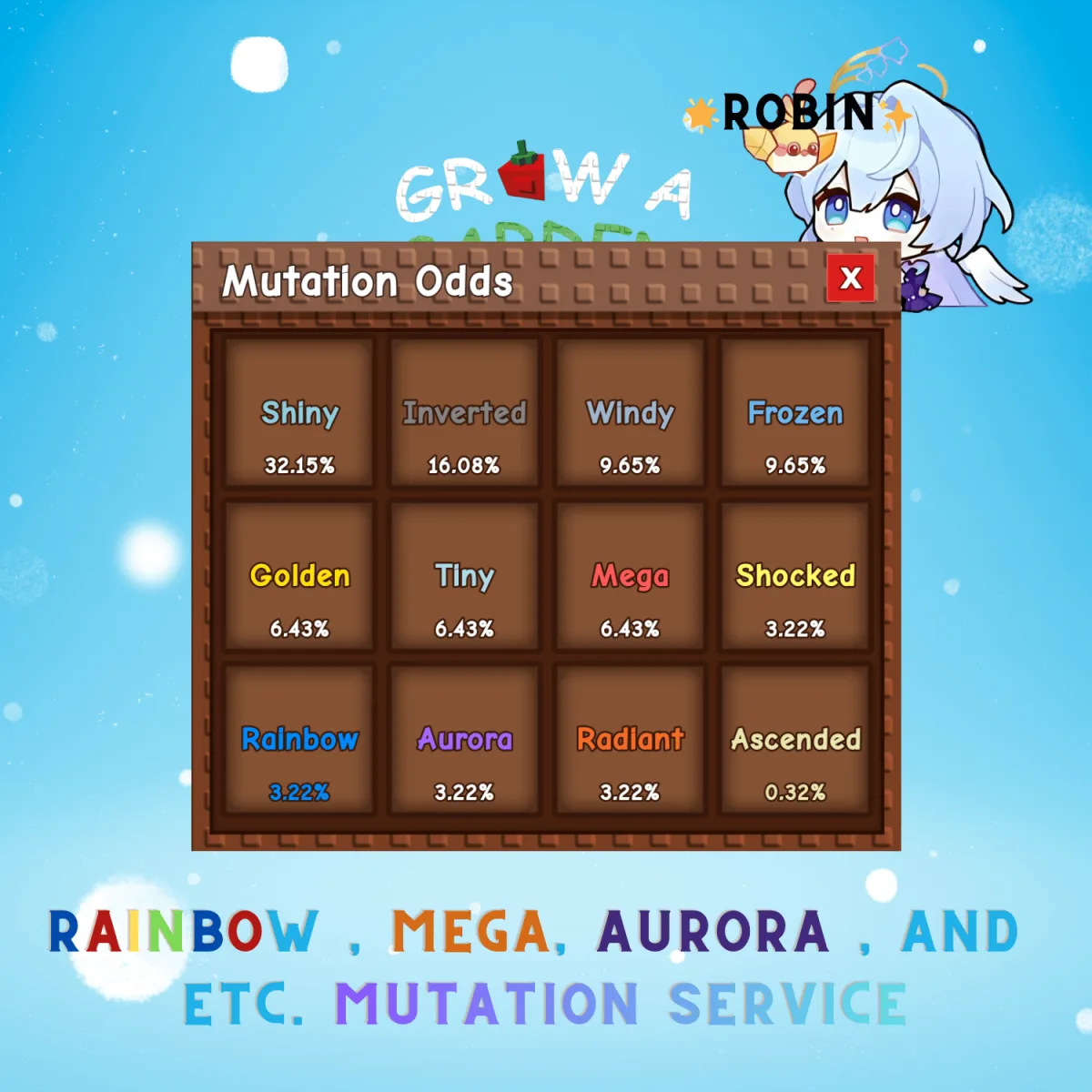 RAINBOW / MEGA / AURORA , etc Mutation Service — Account account