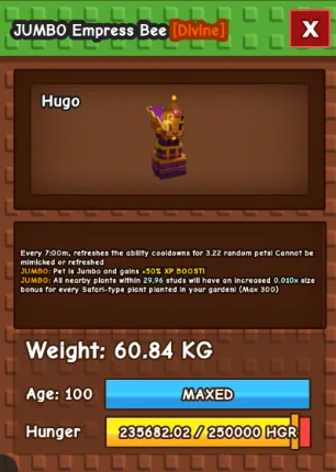 HUGE JUMBO EMPRESS BEE 60KG - 61KG — Account account