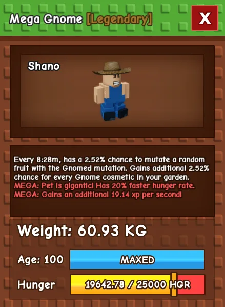 60KG - 61KG MEGA GNOME
