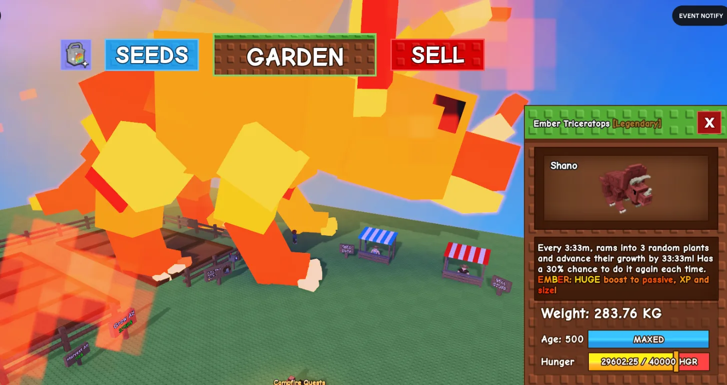 283.09kg+ Ember Triceratops
