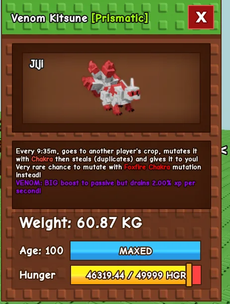 +60KG Titanic Venom Kitsune