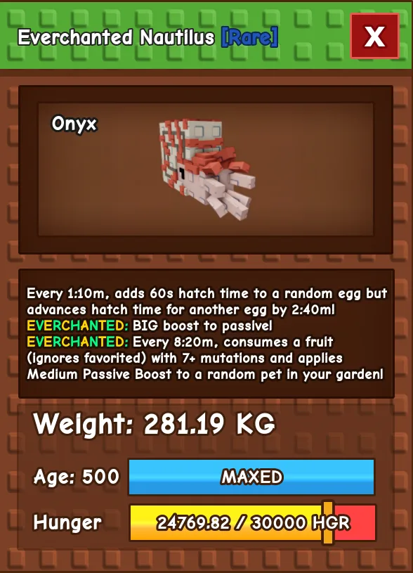 HUGE NAUTILUS NM / VENOM / EVER 280KG+ AGE 500