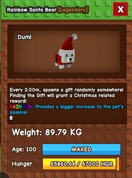 Rainbow TITANIC Santa Bear (89.79 KG) CUTEST Bear Pet GOOD FOR COLLECTORS! — Account account