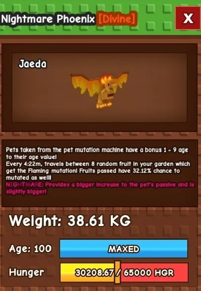 NIGHTMARE PHOENIX 61KG FAST DELIVERY — Account account