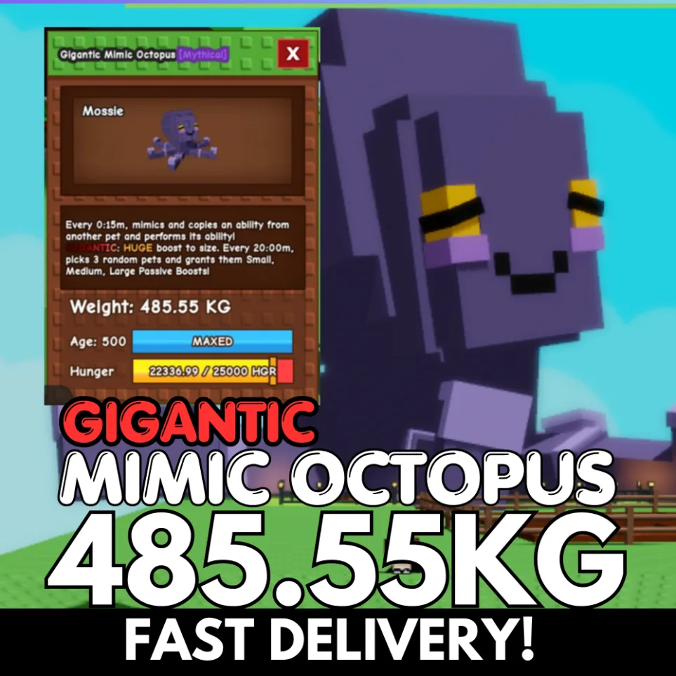 GIGANTIC Colossal Mimic Octopus 485.55KG Age 500 INSTANT DELIVERY