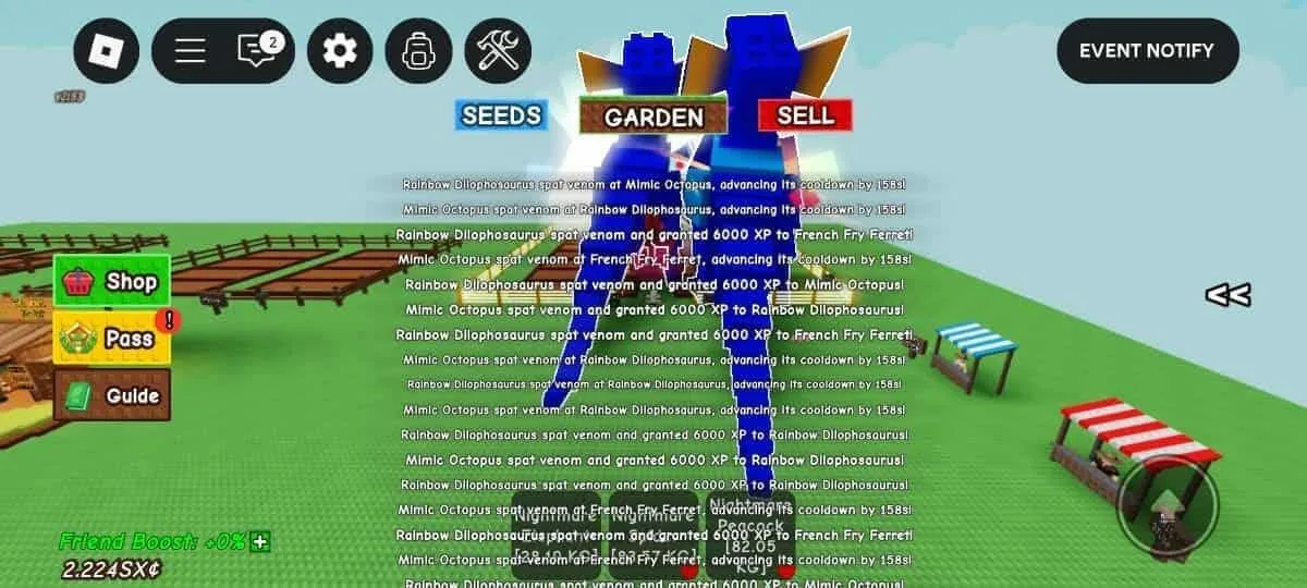 READY AGE 500 BOOSTING Grow A Garden