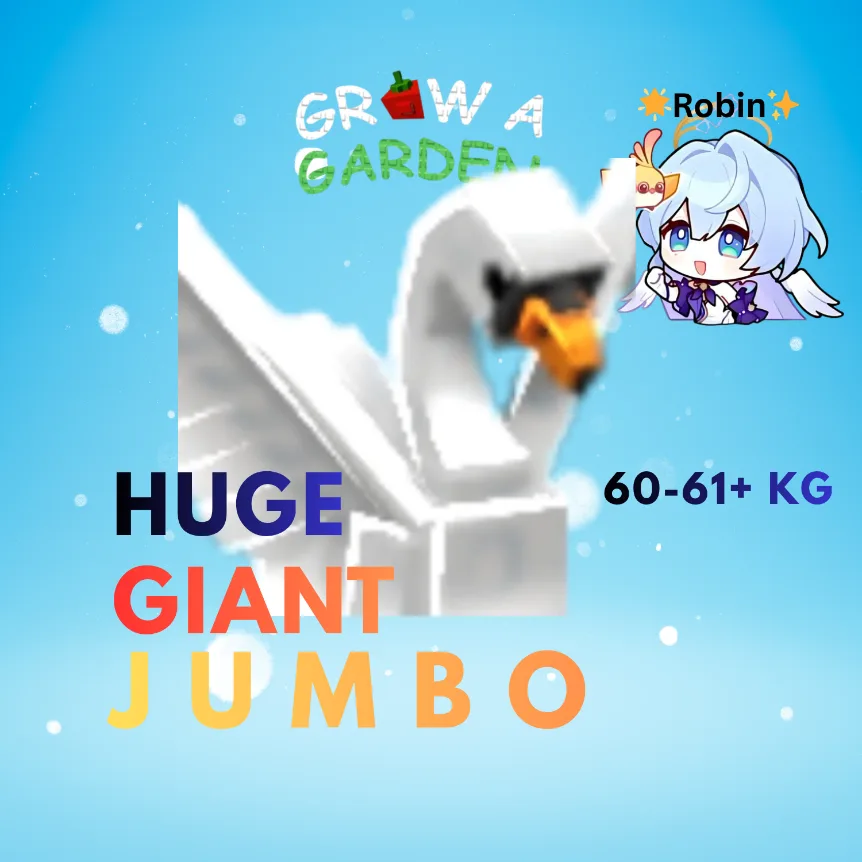 HUGE JUMBO GIANT Swan - 60-61+ KG - Divine Premium Rare - Max Age 100 - Collector Edition - Grow a Garden — Account account